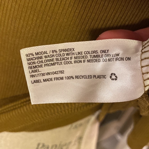 A New Day olive army green shortsleeve ribbed mock turtleneck business casual XS - Picture 6 of 8